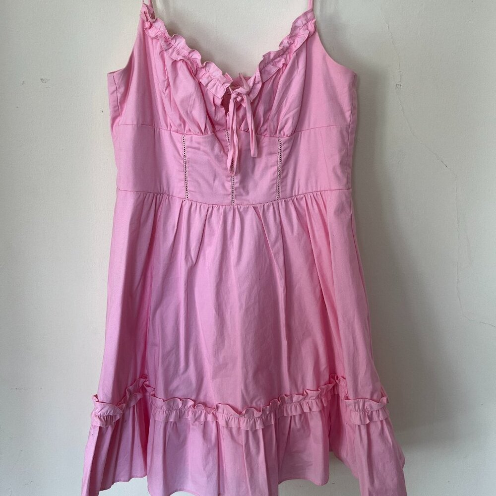 Pink B Darlin Ruffle-Trim Scoop-Neck Sleeveless Dress